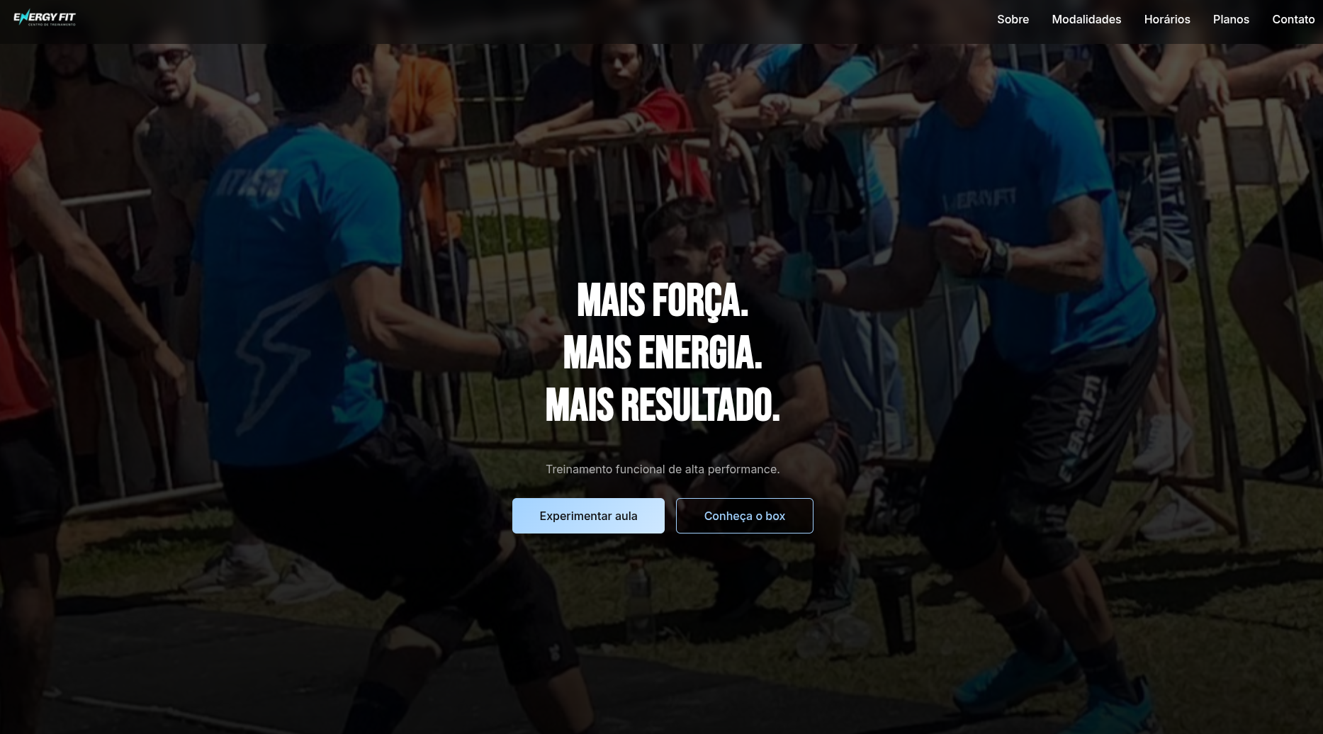 Preview do site Energy Fit