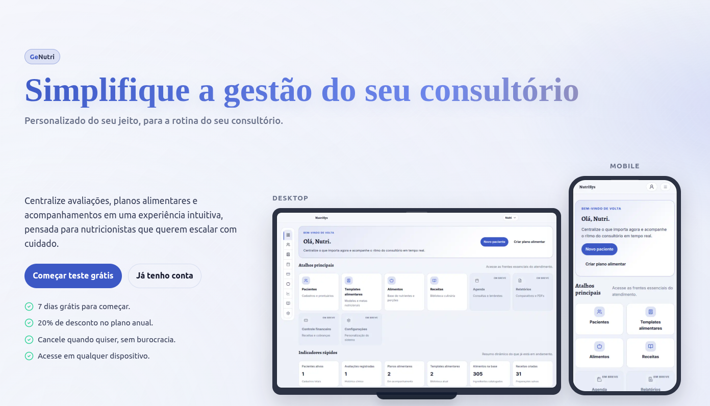 Preview do Genutri.app